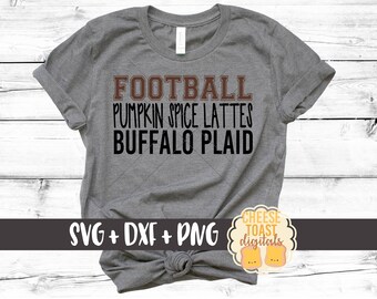 Pumpkin Spice Svg, Football Svg, Pumpkin Spice Latte Svg, Buffalo Plaid Svg, Flannel Svg, Fall Svg, Svg Files for Cricut, Silhouette