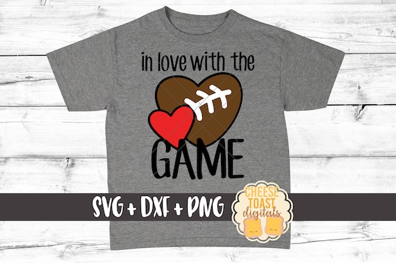 Sport Valentines Svg In Love With The Game Svg Football Svg Etsy