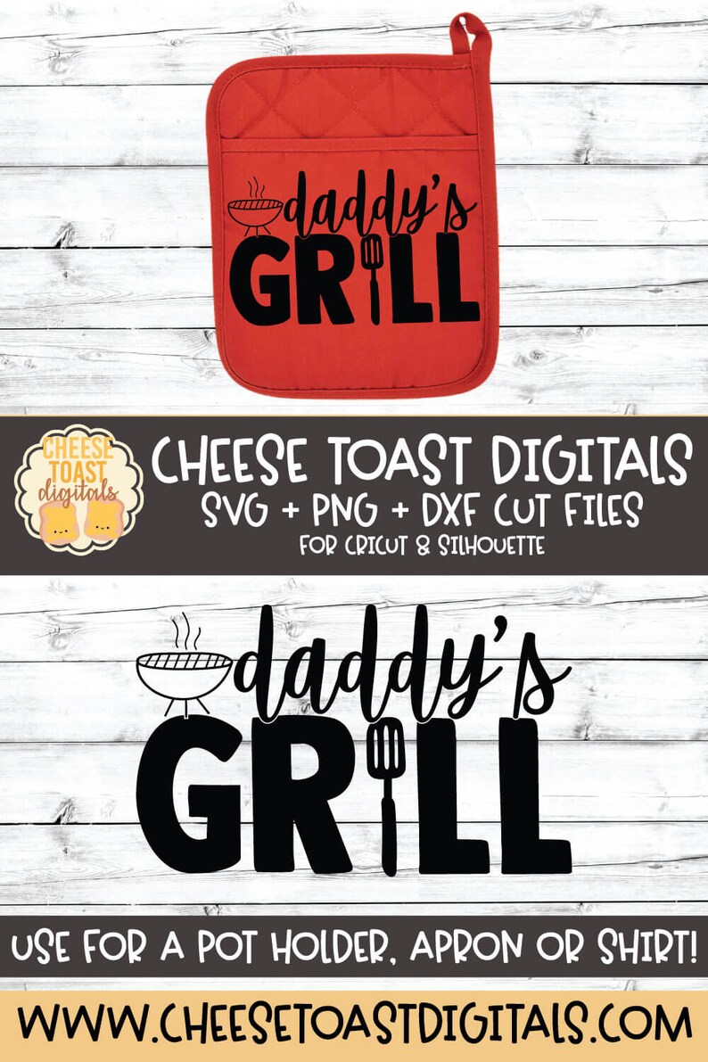 Download Daddy's Grill SVG PNG DXF Cut Files Dad Pot Holder Svg | Etsy