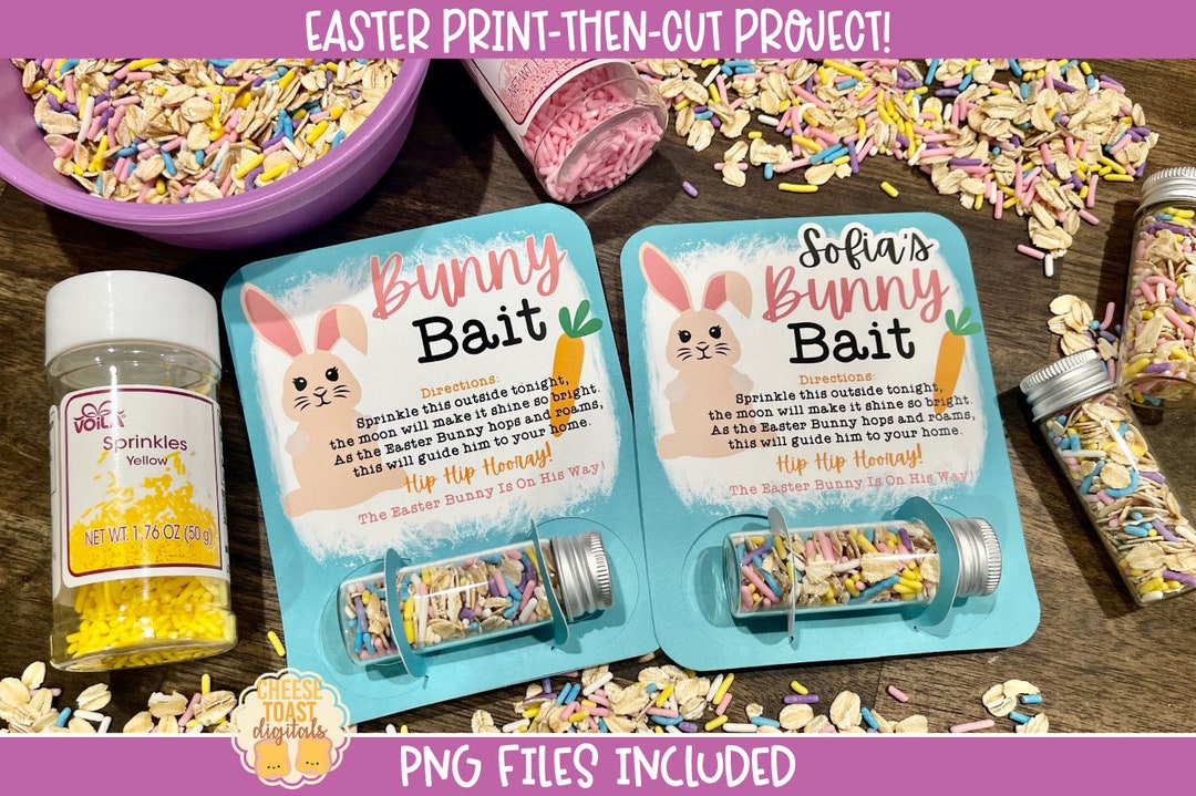 Bunny Bait Card PNG, Bunny Food Printable PNG File, Easter Card, Easter