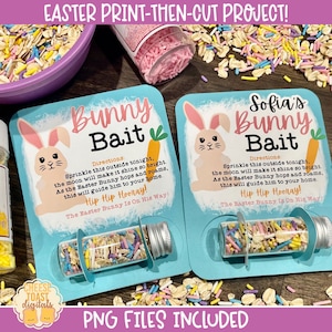 Bunny Bait Card PNG, Bunny Food Printable PNG File, Easter Card, Easter Magic, DIY, Print-Then-Cut, Cricut, Silhouette