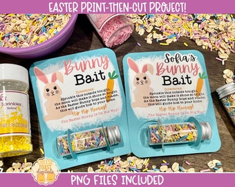 Bunny Bait Card PNG, Bunny Food Printable PNG File, Easter Card, Easter Magic, DIY, Print-Then-Cut, Cricut, Silhouette