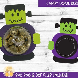 Monster Candy Dome SVG, Halloween Candy Paper Ornamenten SVG, Halloween School Party Favor, Trick or Treat Geschenken, Cricut, Silhouet
