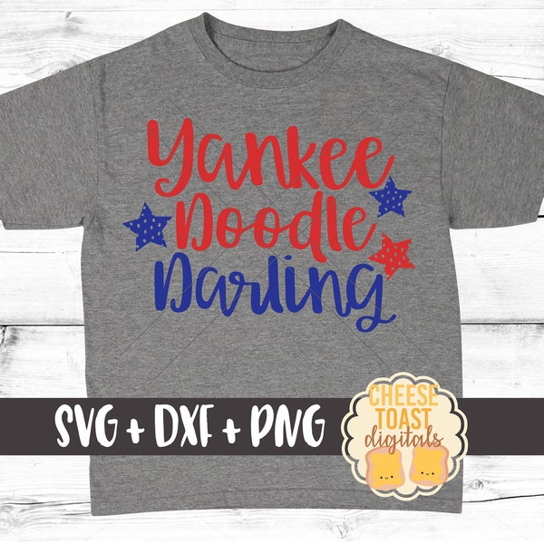 Yankee Doodle Darling Svg, Fourth of July Svg, Girl Toddler Svg, 4th of July Svg, Patriotic Svg, Svg Files, Svg for Cricut, Silhouette