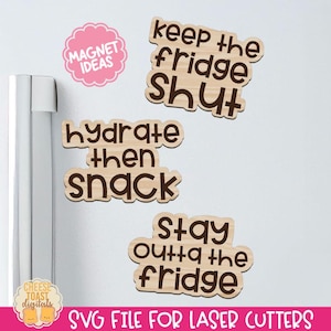 Kitchen Magnet SVG, Laser Magnet File, Laser Cut Files, Funny Kitchen Sayings, Fridge Magnets, Kitchen Laser SVG, Diet, Wood Magnet Designs
