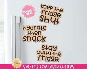 Kitchen Magnet SVG, Laser Magnet File, Laser Cut Files, Funny Kitchen Sayings, Fridge Magnets, Kitchen Laser SVG, Diet, Wood Magnet Designs