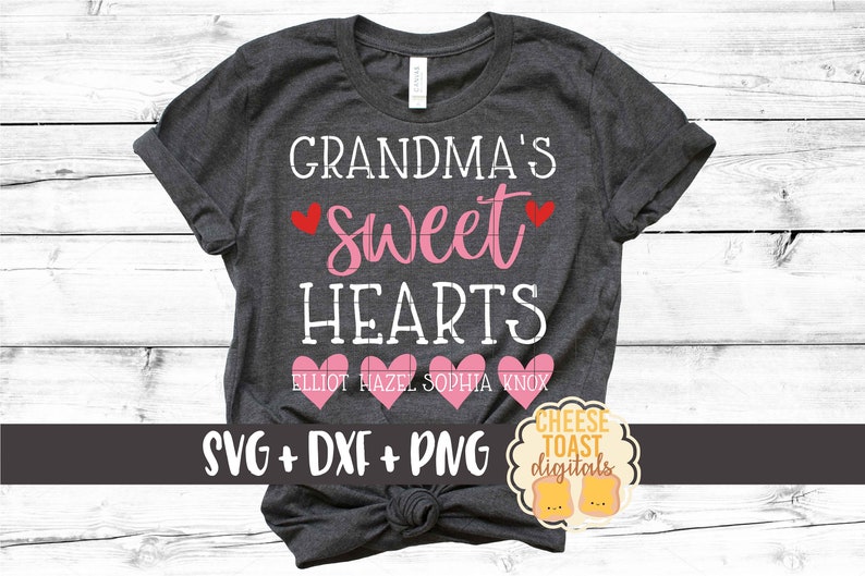 Omas Süße Herzen SVG PNG DXF Cut Files personalisiertes Etsy Schweiz