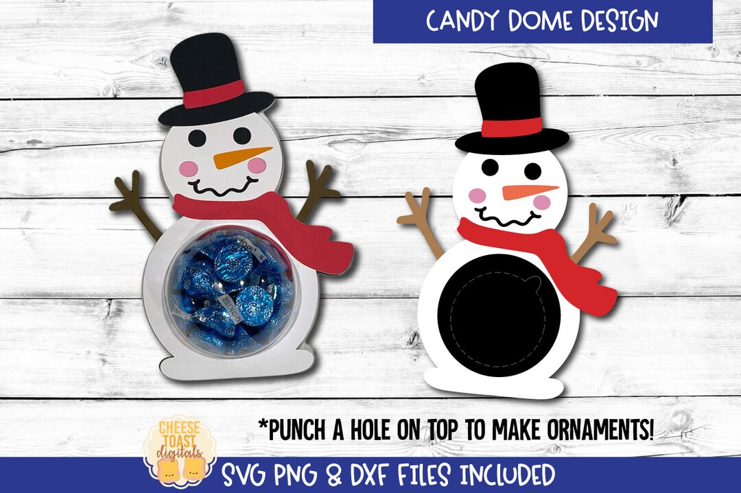 Snowman Candy Dome SVG, Candy Ornaments SVG, Party Favor, Stocking