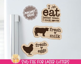 Kitchen Magnet SVG, Laser Magnet File, Laser Cut Files, Funny Kitchen Sayings, Fridge Magnets, Kitchen Laser SVG, Wood Magnet Designs
