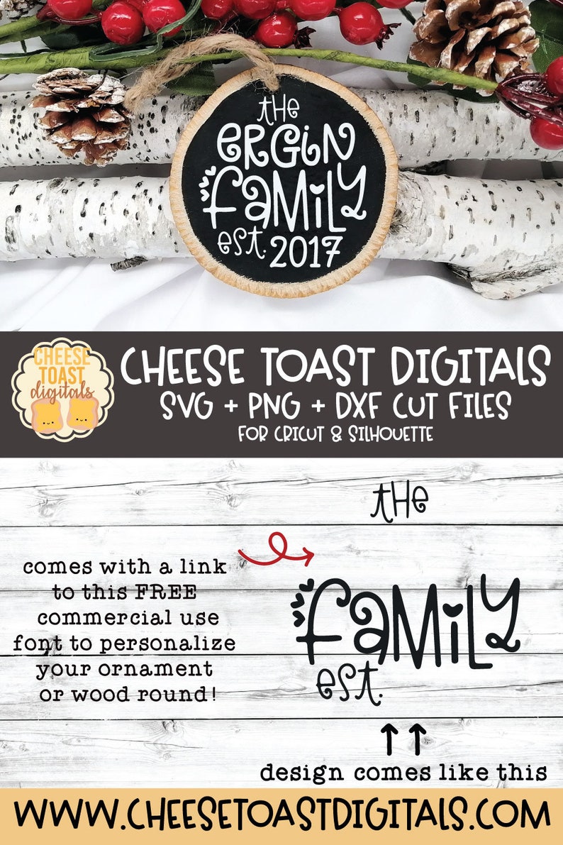 Download Personalized Family Christmas Ornament SVG PNG DXF Cut ...