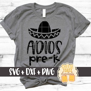 Adios Pre-K SVG PNG DXF cut files, End of School, Last Day of School, Teacher, Preschool Shirt, Pre-K, School Design, Cricut, Silhouette