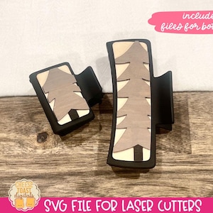 Claw Clip SVG, Christmas Hair Clip SVG, Hair Clip Laser File, Fall Cut Files, Laser Hair Clip SVG, Laser Claw Clip Designs