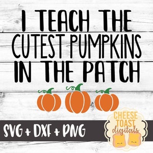 I Teach the Cutest Pumpkins In The Patch Svg, Fall Teacher Svg, Teacher Svg, Fall Svg, Svg Files, Svg Files for Cricut, Silhouette