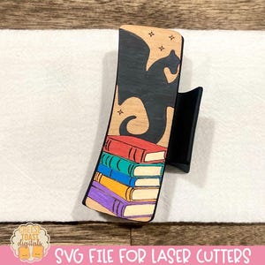 Claw Clip SVG, Dragon Hair Clip SVG, Book Lover Hair Clip Laser File, Reading Laser Hair Clip SVG, Laser Claw Clip Designs