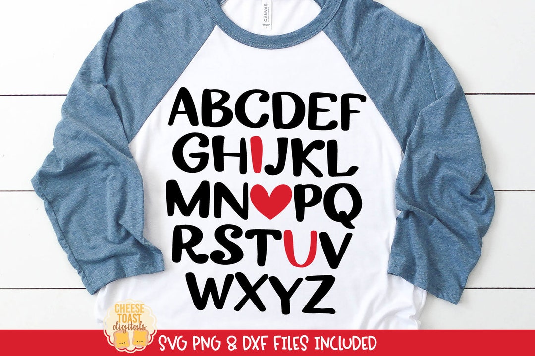 ABC I Love You SVG Alphabet SVG Kid Valentine’s Day Cut - Etsy
