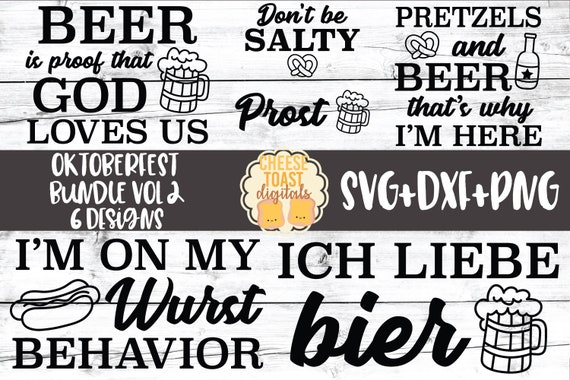 Oktoberfest SVG Bundle Vol 2, Beer Svg, Men's Oktoberfest Shirt, Dad Beer Design, Prost, Pretzels and Beer, Funny, Cricut, Silhouette