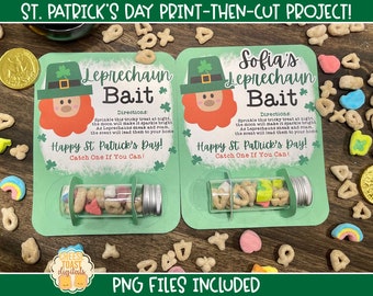 Leprechaun Bait Card PNG, Leprechaun Food Printable PNG File, St. Patrick's Day Card, DIY, Print-Then-Cut, Cricut, Silhouette