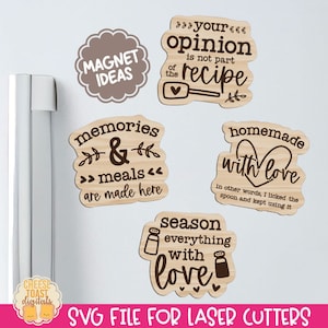 Kitchen Magnet SVG, Laser Magnet File, Laser Cut Files, Funny Kitchen Sayings, Fridge Magnets, Kitchen Laser SVG, Wood Magnet Designs