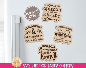 Kitchen Magnet SVG, Laser Magnet File, Laser Cut Files, Funny Kitchen Sayings, Fridge Magnets, Kitchen Laser SVG, Wood Magnet Designs