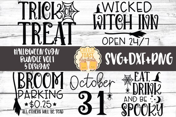 Download Halloween Sign Svg Bundle Vol 1 Eat Drink And Be Spooky Svg Etsy