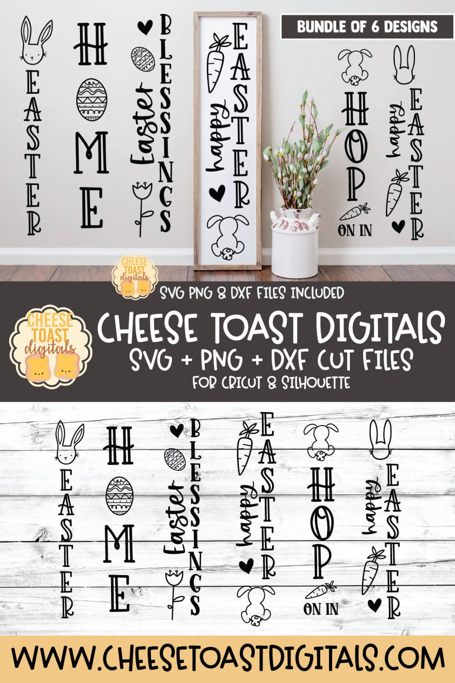 Easter Vertical Porch Sign SVG Bundle, Spring Svg, Porch Sign Svg ...