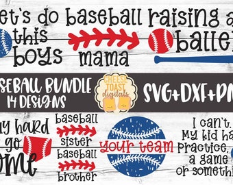 Baseball SVG Bundle - 14 Designs, Baseball Mama Svg, Baseball Svg, Baseball Shirt Svg, Let's Do This Boys, Svg for Cricut, Silhouette