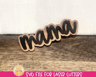 Mama SVG, Kitchen Magnet SVG, Laser Magnet File, Mom Laser Cut Files, Fridge Magnet Designs, Kitchen Laser SVG