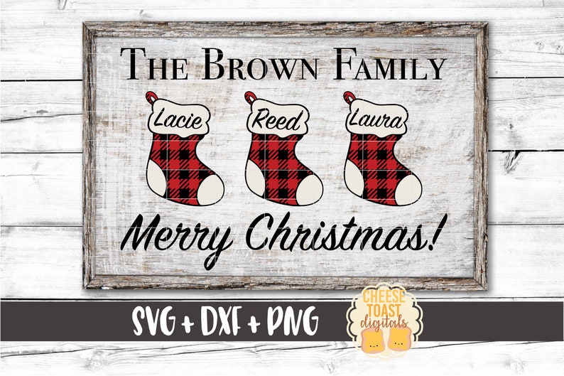 Download Buffalo Plaid Christmas Sign SVG Bundle Family Christmas ...