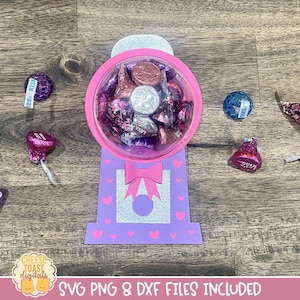 Valentinstag Candy Dome SVG, Gummiball Süßigkeitenhalter SVG, Party Favor, Valentinstag Geschenk, Cut Files, Cricut, Silhouette