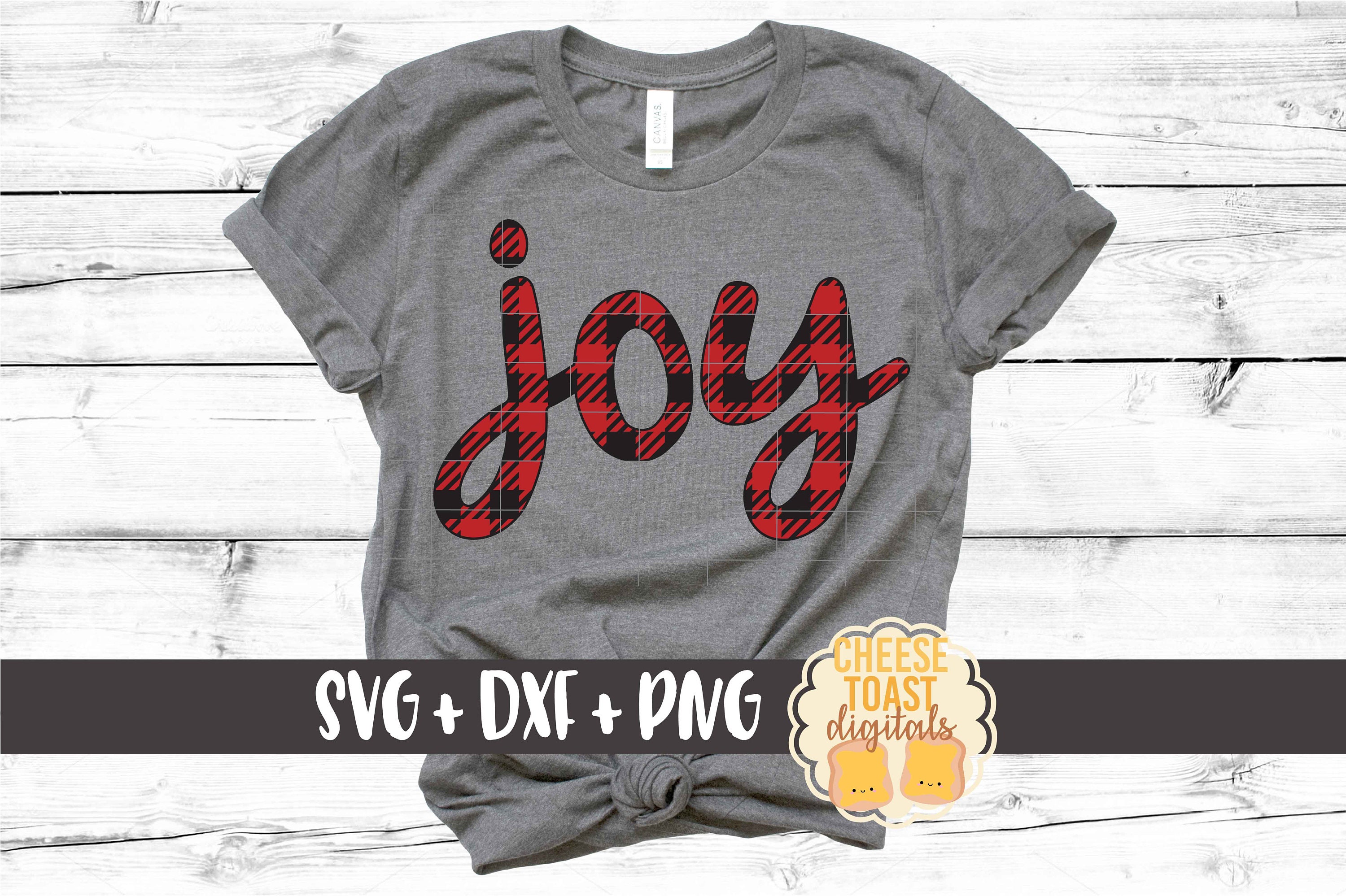 Download Joy SVG PNG DXF Cut Files Buffalo Plaid Merry Christmas | Etsy