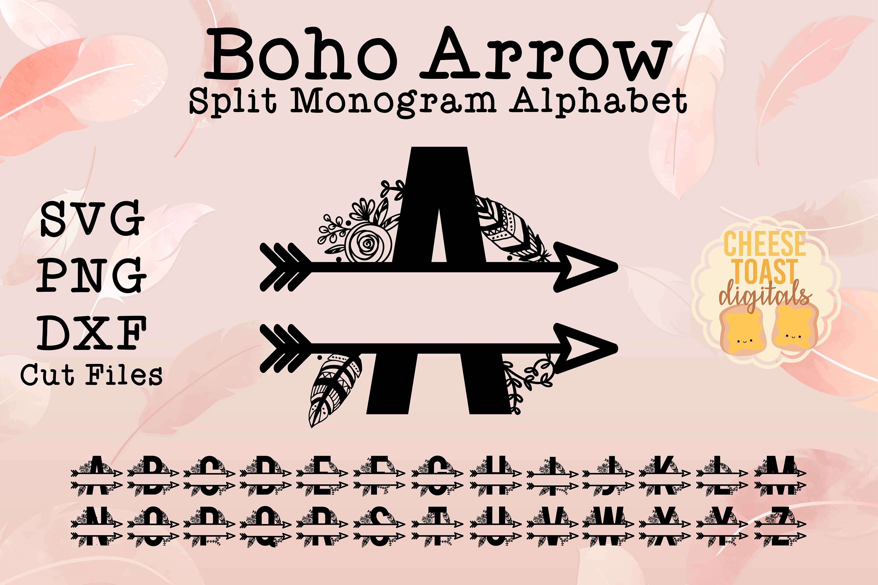 This listing is for Boho Arrow Split Monogram Letters from A-Z This listing...