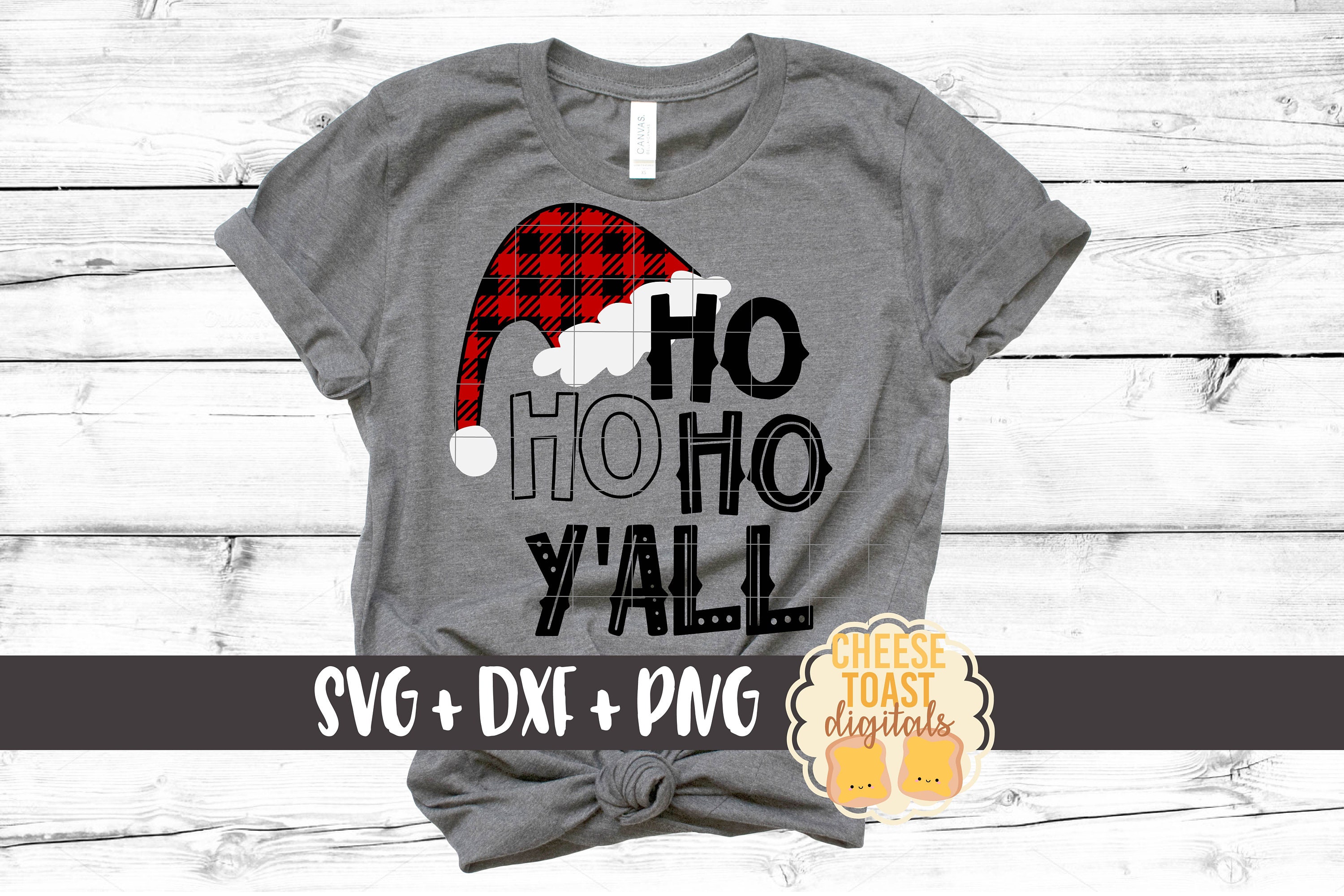 Download Ho Ho Ho Y All Svg Buffalo Plaid Santa Hat Svg Christmas Etsy