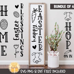 Easter Vertical Porch Sign SVG Bundle, Spring Svg, Porch Sign Svg ...