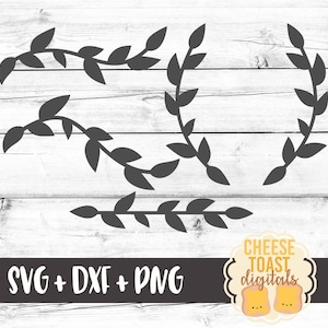 Laurel Elements Svg, Laurel Svg, Laurel Leaf Svg, Laurels Svg, Flourish Svg, Svg Files, DXF, Svg for Cricut, Svg for Silhouette