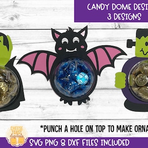 Halloween Candy Dome SVG Bundle Vol 2, Candy Ornaments SVG, Halloween Party Favor, Trick or Treat Gifts, Paper Ornament, Cricut, Silhouette