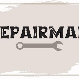 Reparateur: A Fun Tool-lettertype, Dad-lettertype, Vaderdag, Hammer SVG, schroevendraaier, sleutel, jongenslettertype, leuk lettertype, OTF, TTF, Cricut, Silhouet