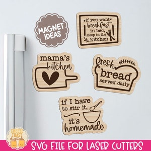 Kitchen Magnet SVG, Laser Magnet File, Laser Cut Files, Funny Kitchen Sayings, Fridge Magnets, Kitchen Laser SVG, Wood Magnet Designs