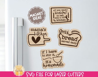 Kitchen Magnet SVG, Laser Magnet File, Laser Cut Files, Funny Kitchen Sayings, Fridge Magnets, Kitchen Laser SVG, Wood Magnet Designs