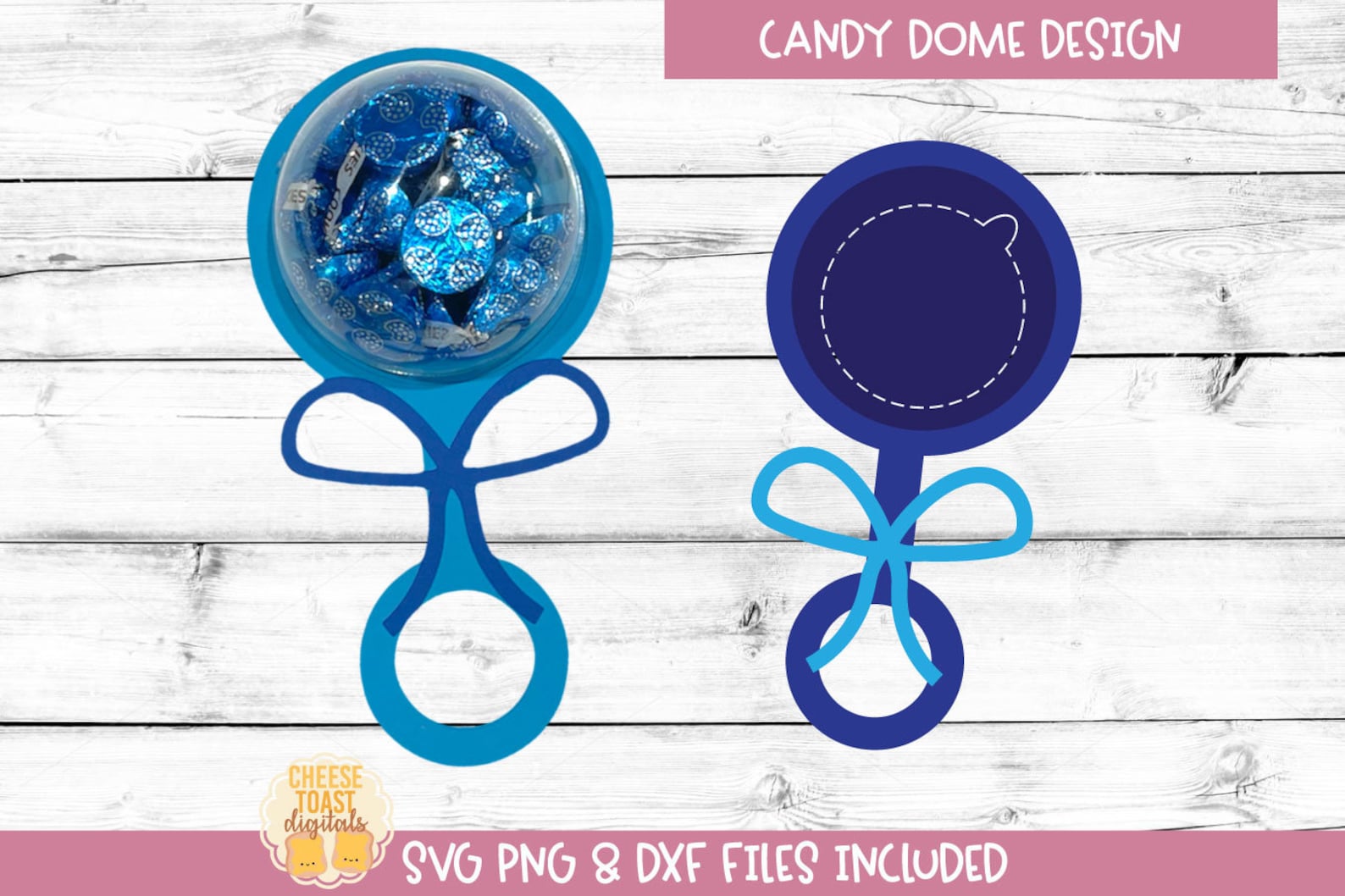 Baby Rattle Candy Dome SVG Candy Holder SVG Party Favor Etsy