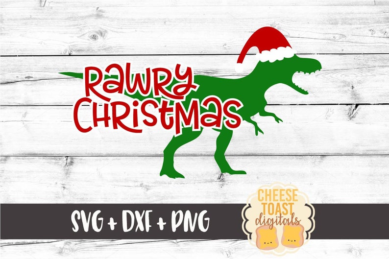 Rawry Christmas Svg Christmas Dinosaur Svg Dino Svg | Etsy