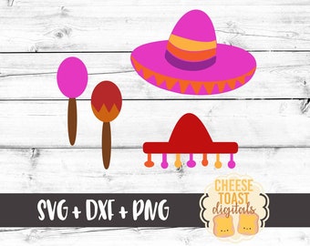 Fiesta Bundle SVGs , Cinco de Mayo Svg, Fiesta Svg, Maraca Svg, Sombrero Svg, Women's Svg, Svg for Cricut, Svg for Silhouette