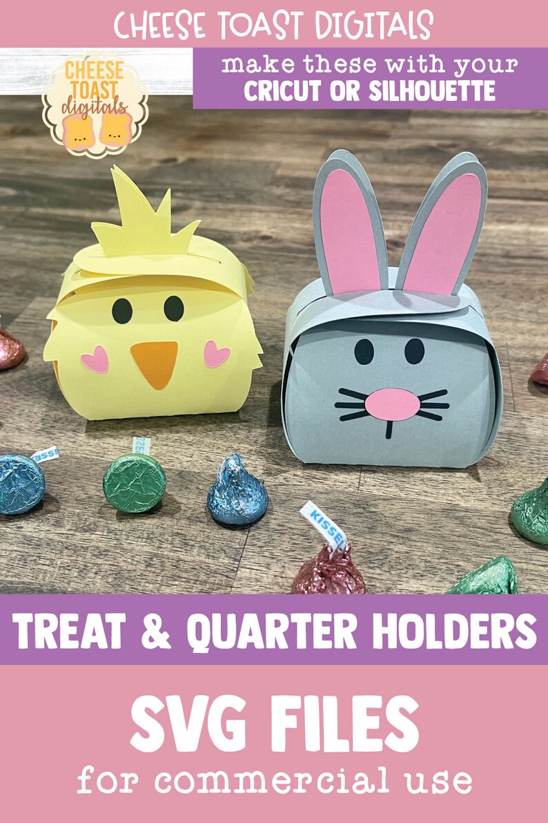 Easter Treat Box SVG Bundle, Bunny Party Favor Box, Fold Over Box ...