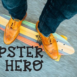 Hipster Hero: A Trendy Font, Serif Font, Cricut Font, Silhouette Font, Solid Font, Fun Font, OTF, TTF