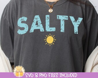 Salty SVG, Distressed Summer SVG, Beach Svg, Funny Png, Summer PNG, Trendy Summer Shirt Design, Summer Sublimation Designs