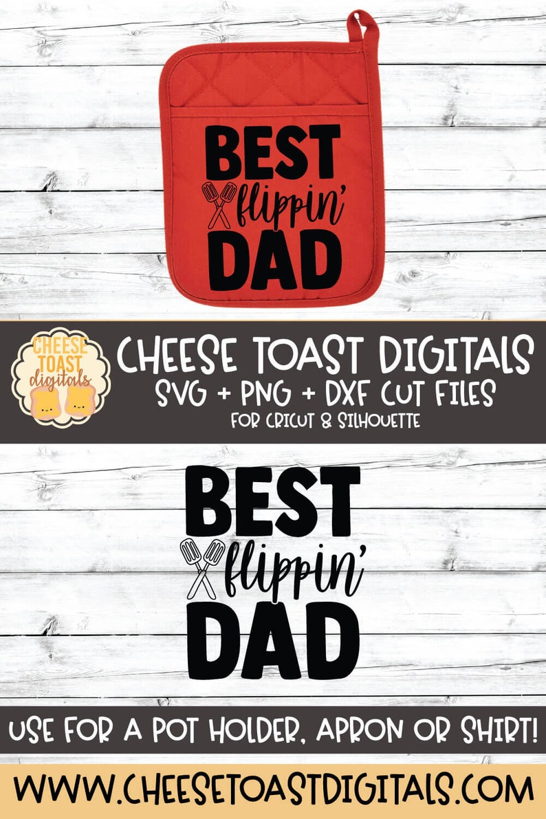 Download Best Flippin' Dad SVG PNG DXF Cut Files Dad Pot Holder | Etsy