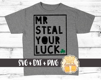 Mr Steal Your Luck SVG, Toddler Svg, Boy Svg, St Patrick's Day Svg, Boy St Patrick's Svg, Kid Svg, Svg Files, Svg for Cricut, Silhouette