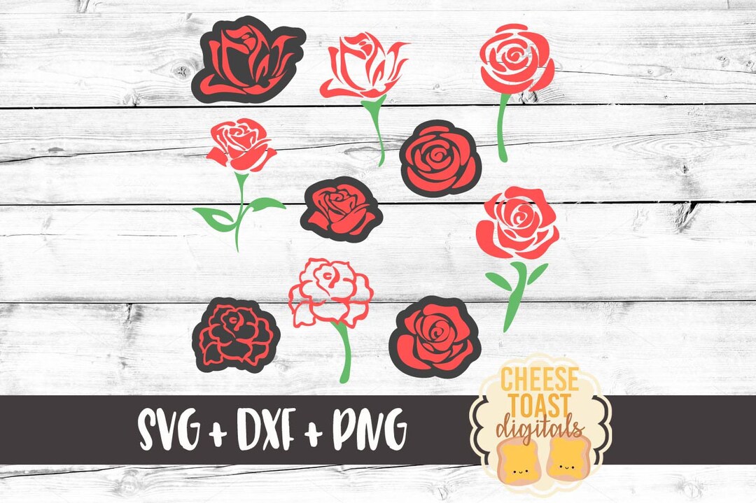 Flower SVG Bundle Rose Svg Flower Svg Valentine's Day - Etsy Canada