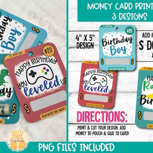 Geburtstagskarte zum Ausdrucken, Geburtstagskarte, Happy Birthday Design, Geschenkkartenhalter, Print-Then-Cut, Geburtstagsgeschenk PNG Datei, Dinosaurier Karte