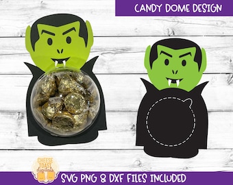 Vampire Candy Dome SVG, Halloween Candy Paper Ornaments SVG, Halloween School Party Favor, Trick or Treat Gifts, Cricut, Silhouette