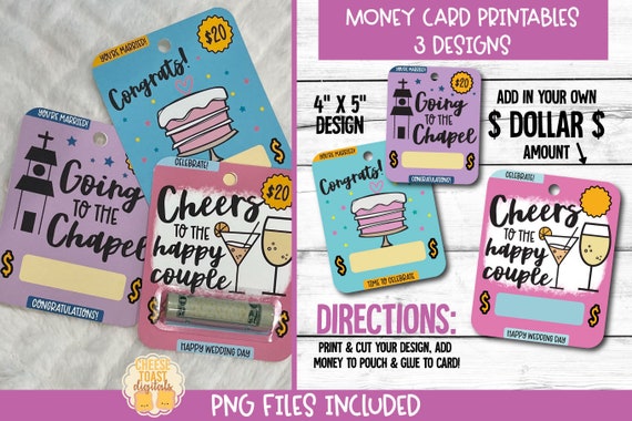 Printable Wedding Card Money Card Congratulations Design - Etsy